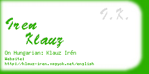 iren klauz business card