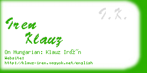 iren klauz business card